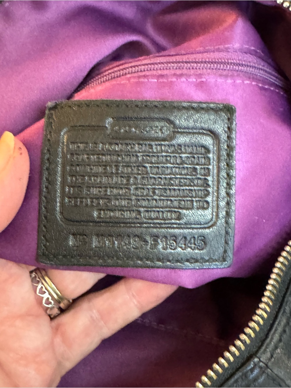 🖤💜 COACH ASHLEY BLACK LEATHER SATCHEL🖤💜 - Picture 12 of 12